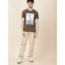 Being Human Green Cotton Regular Fit Printed T-Shirt image 5