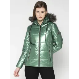 Being Human Green Hooded Puffer Jacket-picture-21