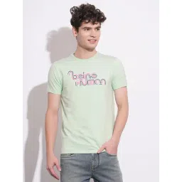 Being Human Green Regular Fit Logo Printed T-Shirt-picture-27