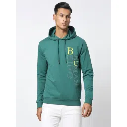 Being Human Green Regular Fit Printed Hooded Sweatshirt-picture-26