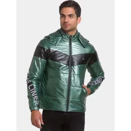 Being Human Green Regular Fit Striped Hooded Jackets-picture-46