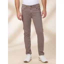 Being Human Grey Cotton Slim Fit Solid Jeans-picture-32