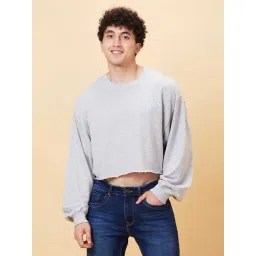 Being Human Grey Regular Fit Logo Print Sweatshirt-picture-19