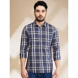 Being Human Grey Slim Fit Checks Shirt-picture-25