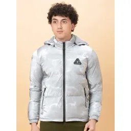 Being Human Grey Slim Fit Quilted Hooded Jacket-picture-15