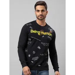 Being Human Men Black Printed Cotton Sweatshirt-picture-39