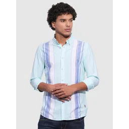 Being Human Men Classic Slim Fit Opaque Striped Casual Shirt-picture-38