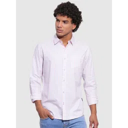 Being Human Men Classic Slim Fit Opaque Striped Casual Shirt-picture-38