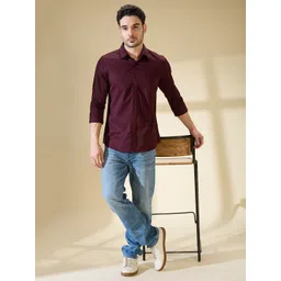 Being Human Men Classic Slim Fit Solid Casual Shirt image 2