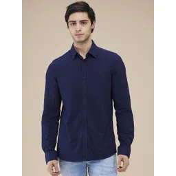 Being Human Men Classic Spread Collar Solid Cotton Casual Shirt-picture-17