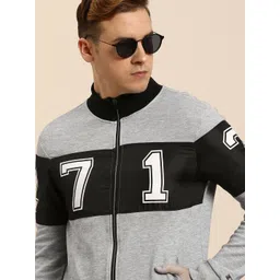 Being Human Men Colourblocked And Printed Front-Open Sweatshirt-picture-22