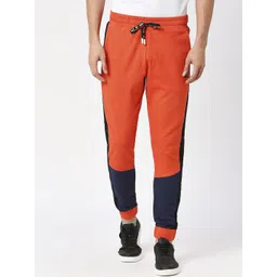 Being Human Men Colourblocked Mid-Rise Joggers-picture-23