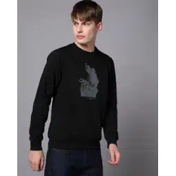 being human Men Graphic Print Regular Fit Sweatshirt-picture-35
