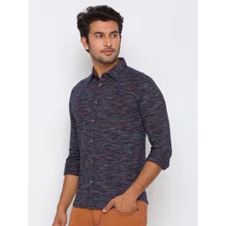 Being Human Men Navy Blue Slim Fit Printed Casual Shirt-picture-11