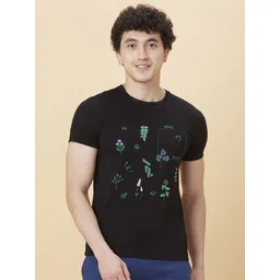 being human Men Printed Round Neck Cotton Blend Black T-Shirt-picture-13