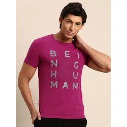 Being Human Men Purple Printed T-shirt-picture-33