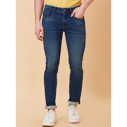 Being Human Men Slim Fit Mid Rise Low Distress Light Fade Jeans-picture-12