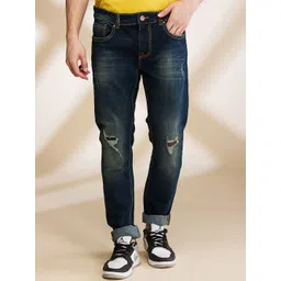 Being Human Men Slim Fit Mildly Distressed Light Fade Jeans-picture-43