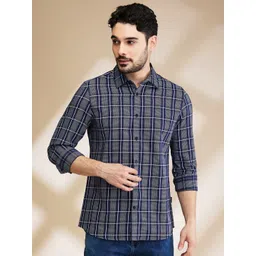 Being Human Men Slim Fit Tartan Checks Opaque Checked Casual Shirt-picture-32