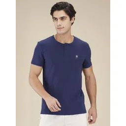 Being Human Men Solid Henley Neck Slim Fit T-shirt-picture-14