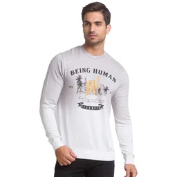Being Human Men White Printed Pure Cotton Sweatshirt-picture-29