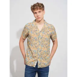 Being Human Mustard Viscose Regular Fit Printed Shirt-picture-10