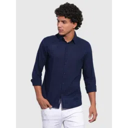Being Human Navy Blue Cotton Regular Fit Printed Shirt-picture-31