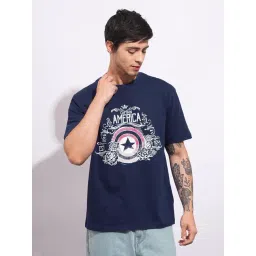 Being Human Navy Blue Cotton Regular Fit Printed T-Shirt-picture-32