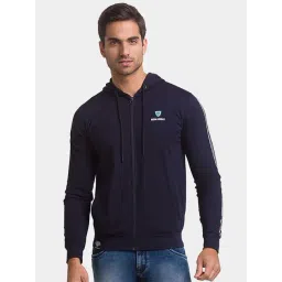 Being Human Navy Cotton Regular Fit Logo Printed Hooded Sweatshirts-picture-24