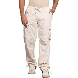being human Off White Loose Fit Cargos-picture-33