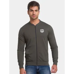 Being Human Olive Cotton Regular Fit Printed Sweatshirts-picture-21