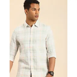Being Human Pure Cotton Slim Fit Checked Casual Shirt-picture-30