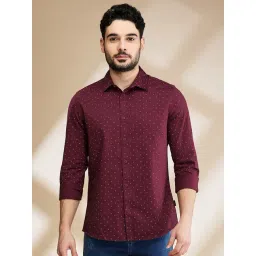 Being Human Purple Slim Fit Printed Shirt-picture-15
