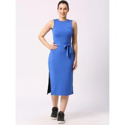 Being Human Round Neck Sleeveless Colourblocked Sheath Midi Dress-picture-30