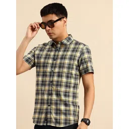 Being Human Slim Fit Checked Pure Cotton Casual Shirt-picture-30