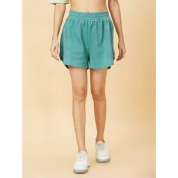 being human Solid Women Green Basic Shorts-picture-11
