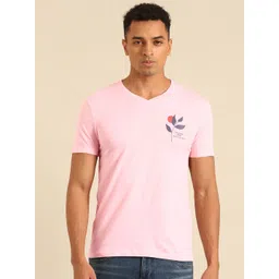 Being Human V-Neck Pure Cotton T-shirt with Minimal Print-picture-21