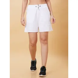 Being Human White Cotton Woven Shorts-picture-11