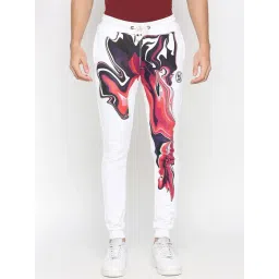Being Human White Regular Fit Printed Joggers-picture-40