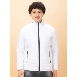 Being Human White Regular Fit Quilted Jacket-picture-10