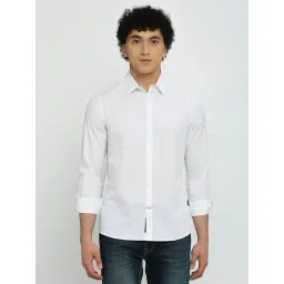 Being Human White Slim Fit Check Shirt-picture-28