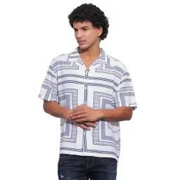 Being Human White Slim Fit Printed Shirt-picture-35