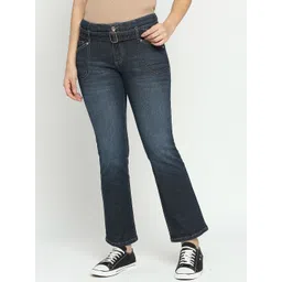 Being Human Women Bootcut Mid-Rise Light Fade Clean Look Stretchable Jeans-picture-30