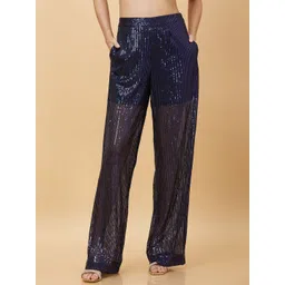 Being Human Women Embellished Straight Fit High-Rise Trousers-picture-16