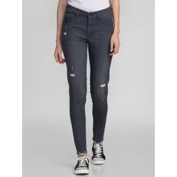 Being Human Women Slim Fit Low Distress Light Fade Stretchable Jeans-picture-39