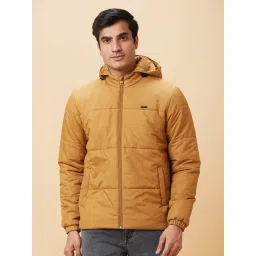 Being Human Yellow Regular Fit Quilted Hooded Jacket-picture-23