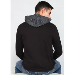 being human Men Full Sleeve Solid Hooded Sweatshirt image 4