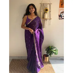 Being Naari Floral Embellished Sequinned Pure Georgette Sarees-picture-28