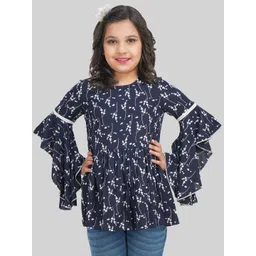 BEING NAUGHTY Floral Print Bell Sleeve Blouson Top-picture-16