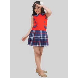BEING NAUGHTY Girls Checked Fit & Flare Dress-picture-42